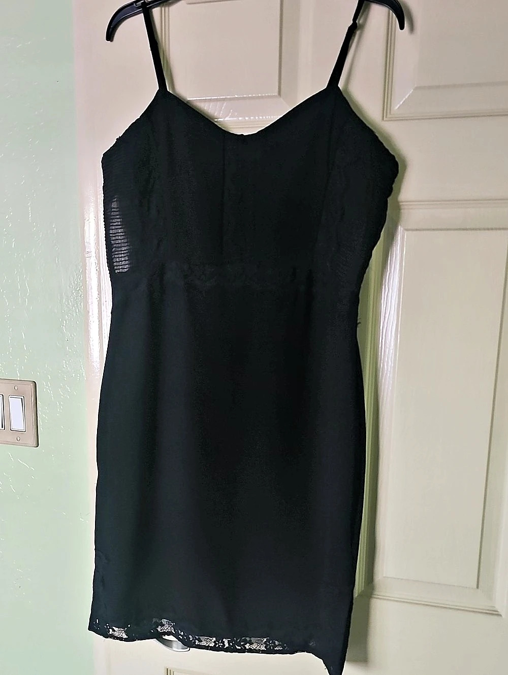 Dex Black Lace Mini Dress Size Large Like New